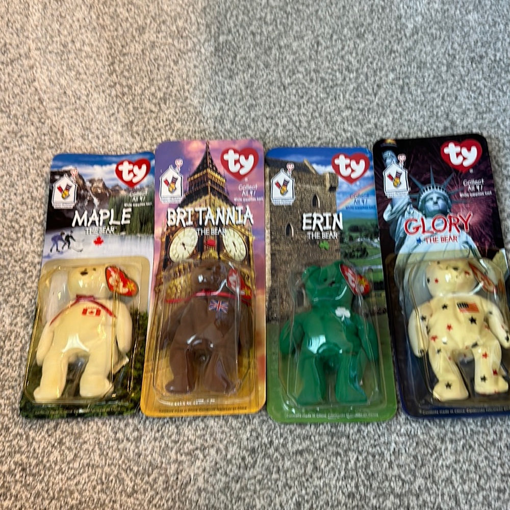Set of 4 TY Teenie Beanie Babies